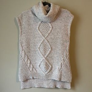 Rebecca Taylor Wool Cashmere Blend Sleeveless Turtleneck Sweater